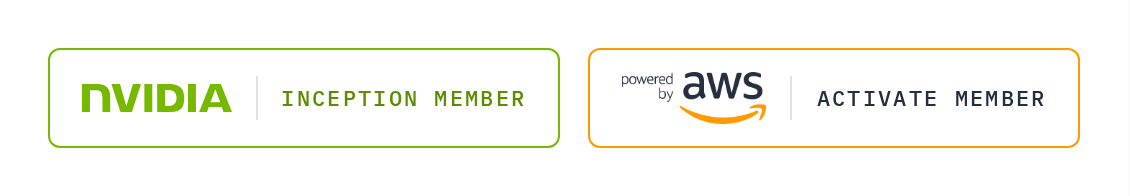 NVIDIA Inception Member · Powered by AWS Activate Member