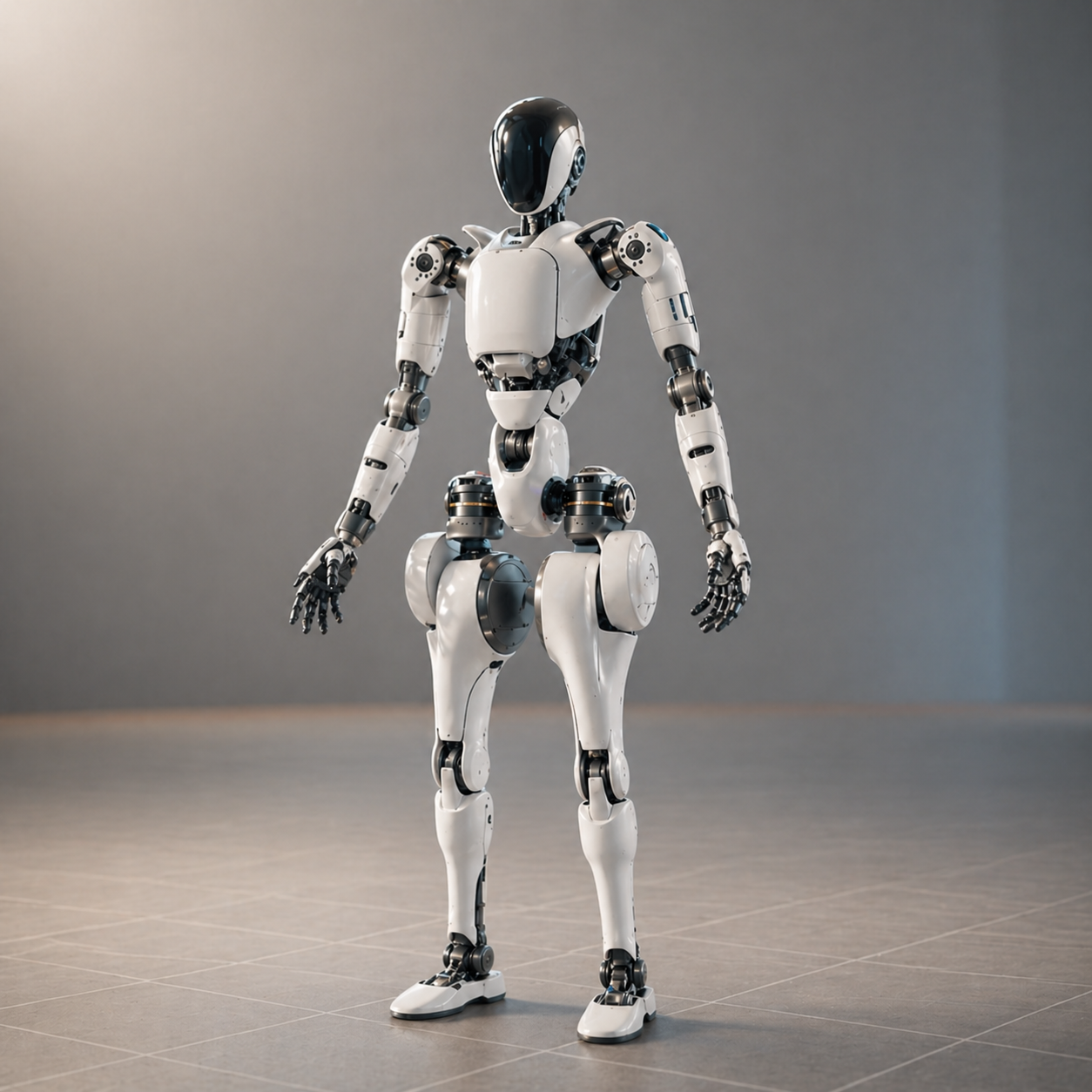 Fourier GR1T2 humanoid robot — one of the digital-twin platforms operator data trains